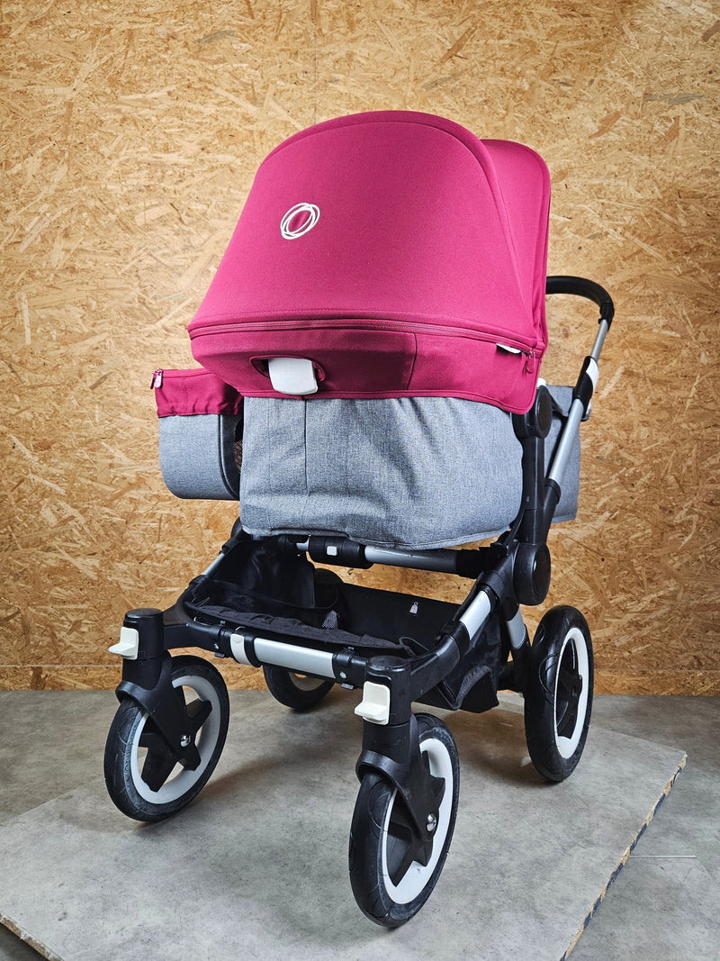 donkey kinderwagen Vielseitiger Bugaboo Donkey 2 Mono Kinderwagen Grau/Rot bis 22kg