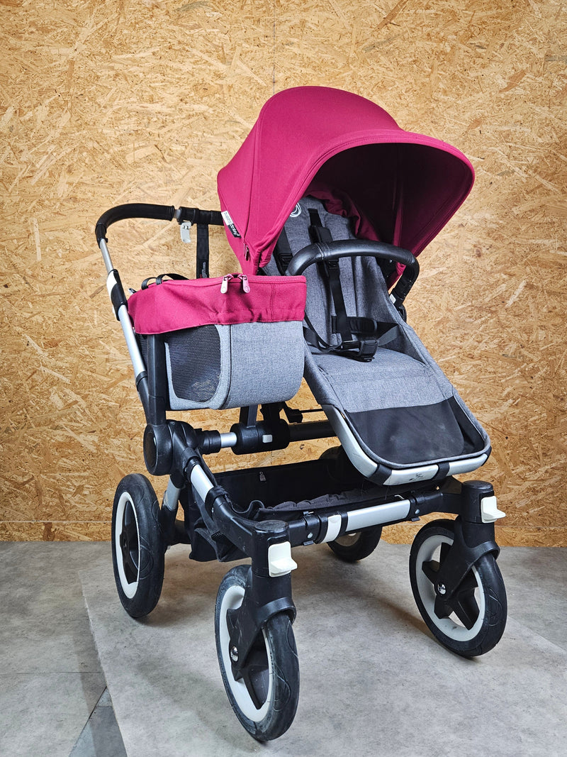 Vielseitiger Bugaboo Donkey 2 Mono Kinderwagen Grau/Rot bis 22kg