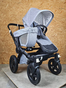 Bugaboo - Donkey 2 Mono Geschwisterwagen (sportsitz und Liegewanne) Inkl. Seitliche Gepäcktasche - Grau - in Gutem