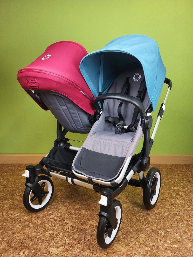 Bugaboo - Donkey 3 Twin Geschwisterwagen (sportsitze / Liegewanne) Inkl. Seitliche Gepäcktasche Kinderwagen 11