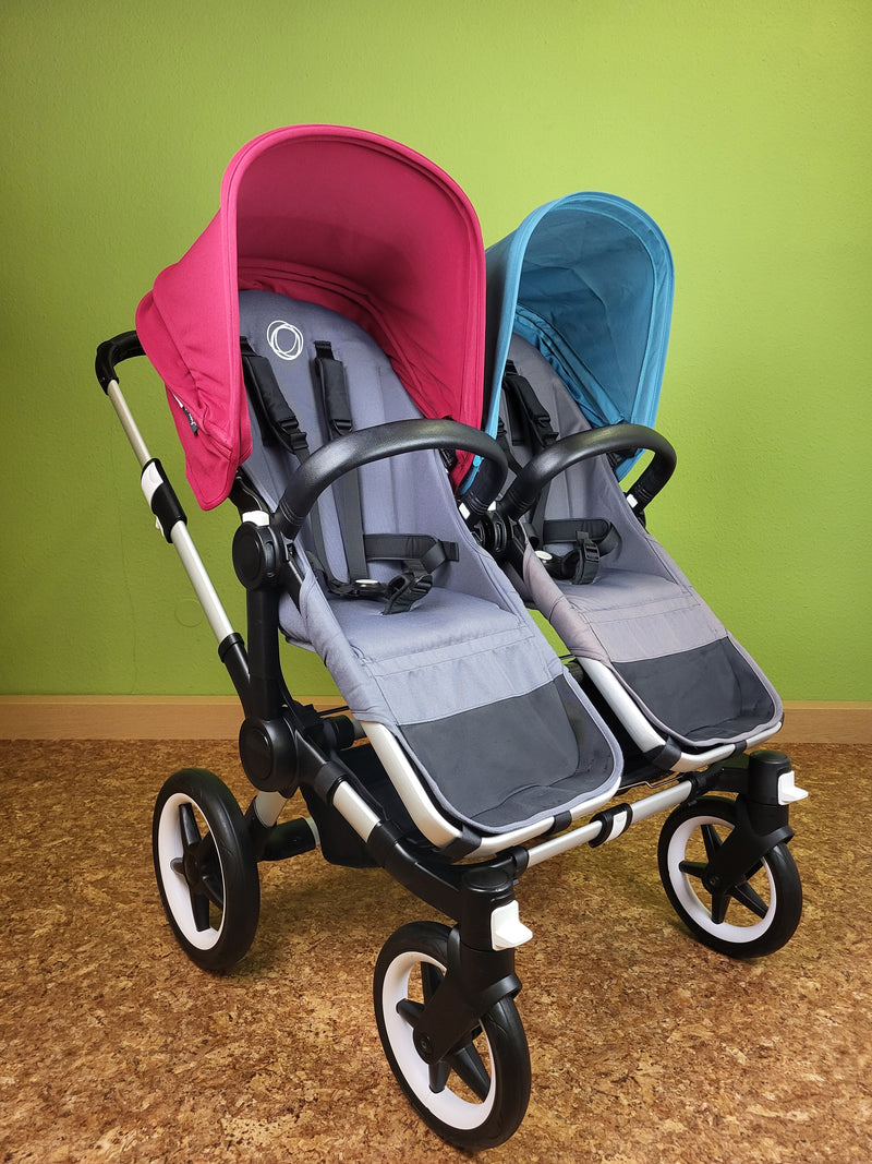 Bugaboo - Donkey 3 Twin Geschwisterwagen (sportsitze / Liegewanne) Inkl. Seitliche Gepäcktasche Kinderwagen 9