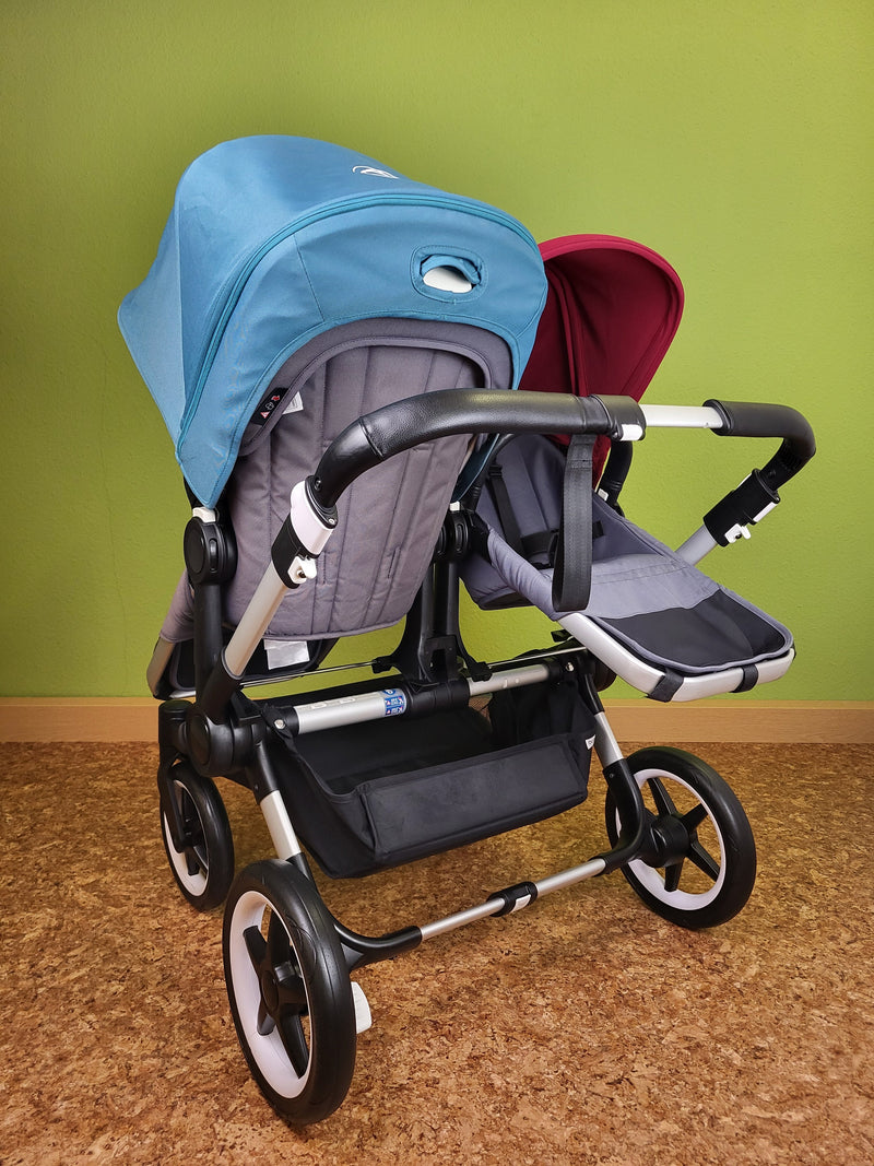 Bugaboo - Donkey 3 Twin Geschwisterwagen (sportsitze / Liegewanne) Inkl. Seitliche Gepäcktasche Kinderwagen 12