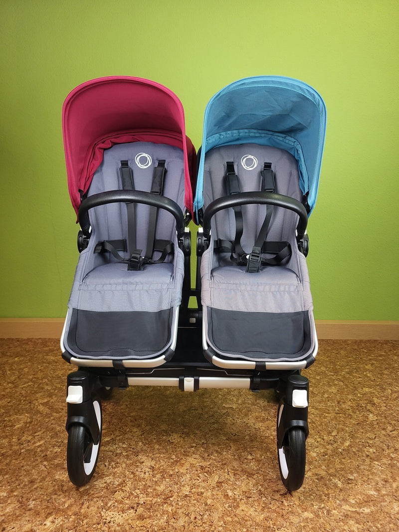 Bugaboo - Donkey 3 Twin Geschwisterwagen (sportsitze / Liegewanne) Inkl. Seitliche Gepäcktasche Kinderwagen 6