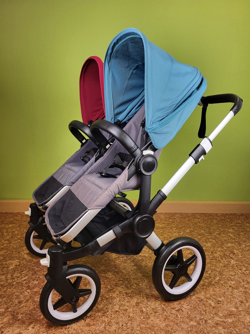 Bugaboo - Donkey 3 Twin Geschwisterwagen (sportsitze / Liegewanne) Inkl. Seitliche Gepäcktasche Kinderwagen 4