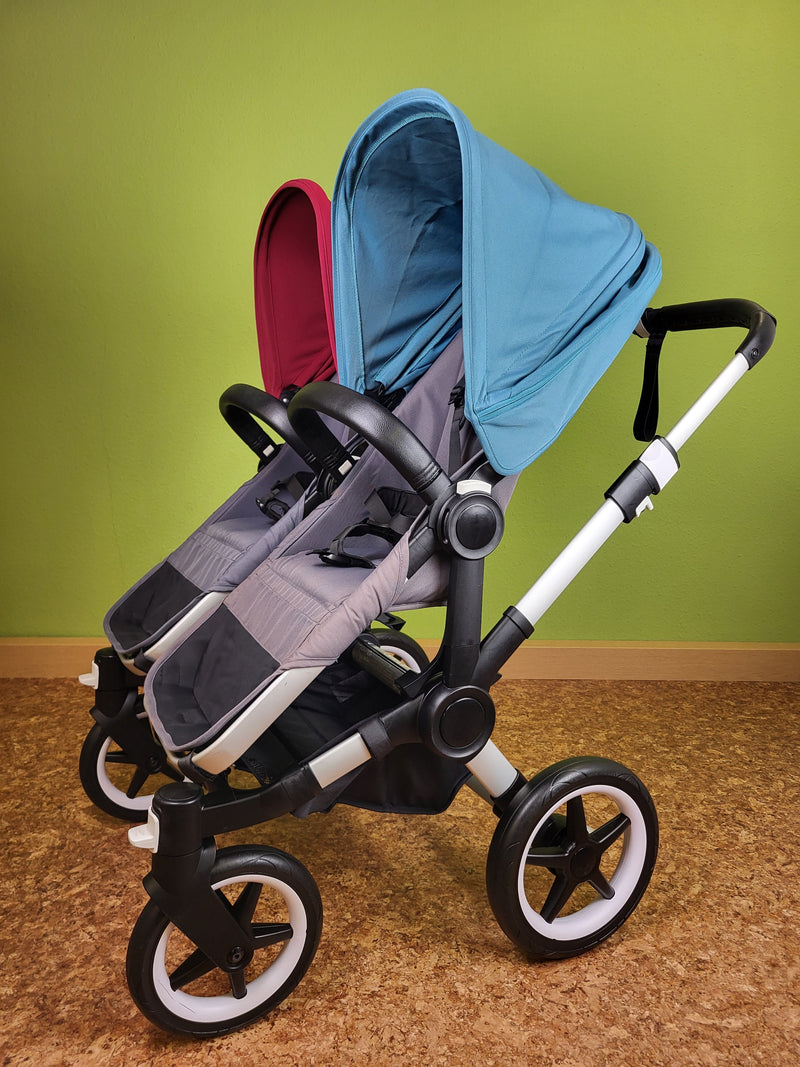 Bugaboo - Donkey 3 Twin Geschwisterwagen (sportsitze / Liegewanne) Inkl. Seitliche Gepäcktasche Kinderwagen 5