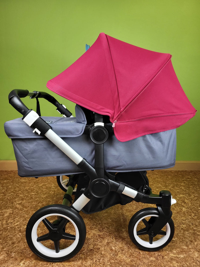 Bugaboo - Donkey 3 Twin Geschwisterwagen (sportsitze / Liegewanne) Inkl. Seitliche Gepäcktasche Kinderwagen 17