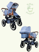 Bugaboo - Donkey Mono Sonderedition (sportsitz und Liegewanne) Geschwisterwagen Inkl. Seitliche Gepäcktasche - Grau