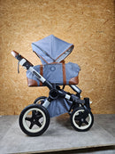 Bugaboo - Donkey Mono Sonderedition (sportsitz und Liegewanne) Geschwisterwagen Inkl. Seitliche Gepäcktasche - Grau