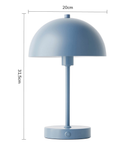 B-Ware Mokebo Tischlampe Leuchte Nachttischlampe Vintage Usb C Blaugrau Metall 18cm409