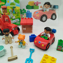 LEGO Duplo Bundle 10950 Bauernhof Traktor & Notarzt Auto