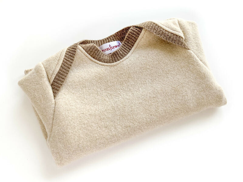 kronjuwel Babypullover Größe 74 aus 100% Kaschmir beige Upcycling