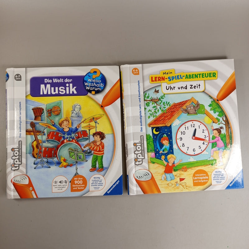Ravensburger Tiptoi Lernbuch-Set – Die Welt der Musik & Uhr und Zeit, sehr gut