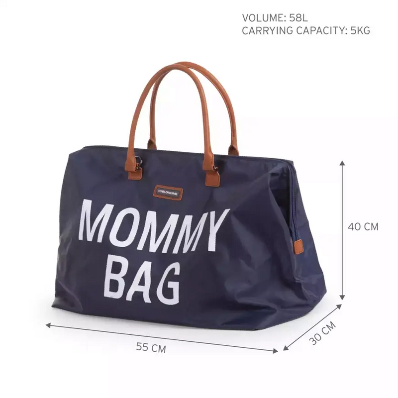 B-Ware Childhome Mommy Bag Wickeltasche Babytasche Tasche Navy Weiß Schultergurt