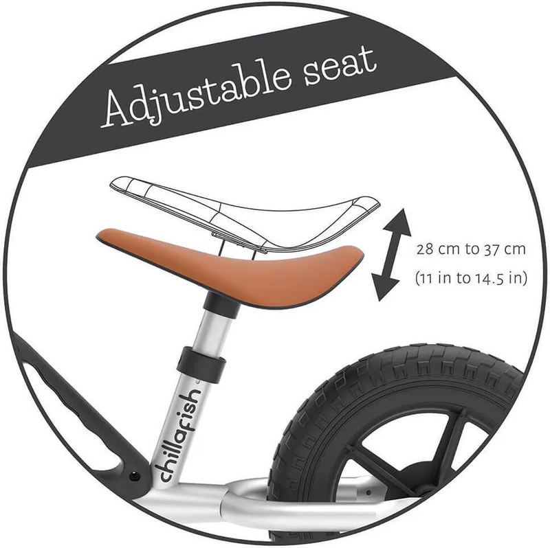 Chillafish Charlie Balance Bike Laufrad Kinderfahrrad Rad 10 Zoll Farbe Silver B-Ware - 5425029651562