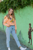 CHIO MI SWEATSHIRT ADULTS Unisex BANANA Bright Coral