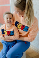 CHIO MI KIDS SWEATSHIRT LOVE Bright Coral