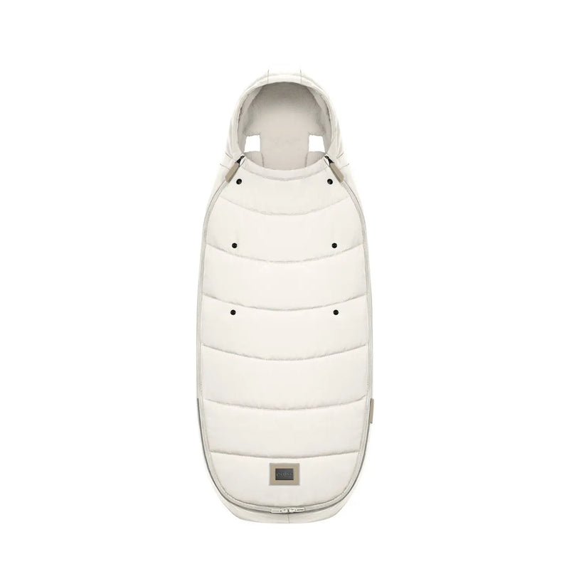 B-Ware Cybex Platinum Fußsack Schlafsack Kinderwagen Off White Teddyfleece Universal