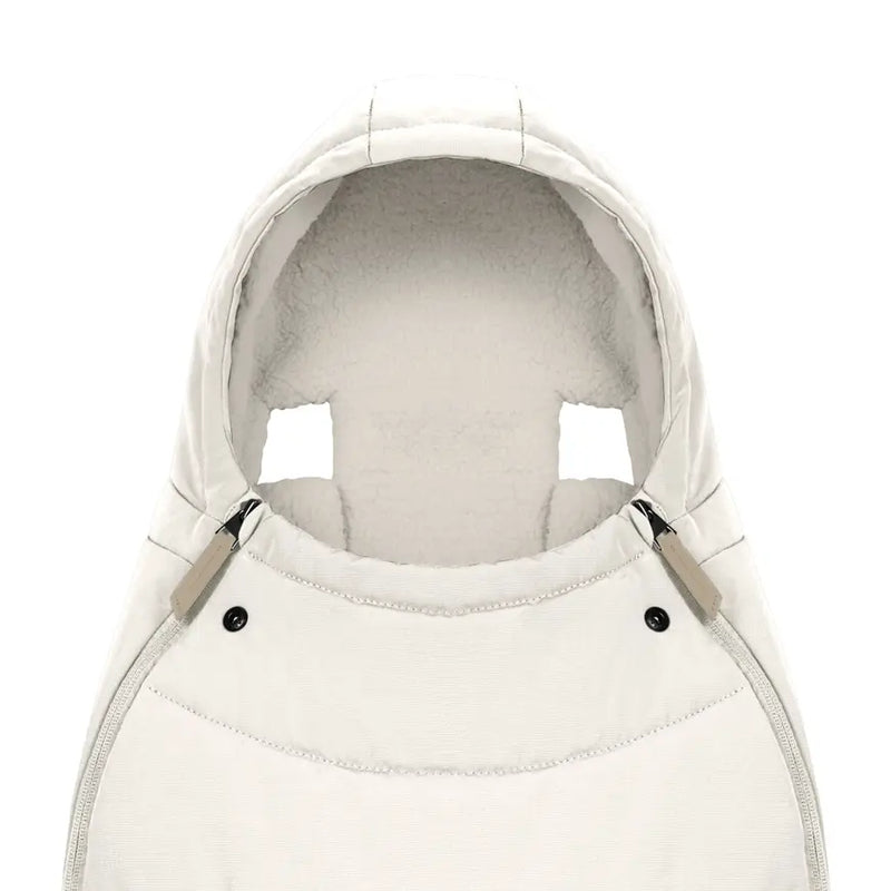 B-Ware Cybex Platinum Fußsack Schlafsack Kinderwagen Off White Teddyfleece Universal