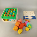 LOVEVERY Bundle Holzspielzeug Lernpuzzle & Steckspiel