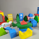 Holzspielzeug-Set - Bauklötze und Tier-Puzzle