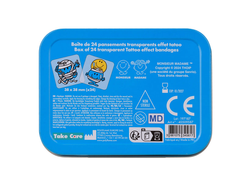 Metallbox mit 24 Plaster • Monsieur Madame