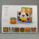 Crocodile Creek Bauklotz Tiergesichter, Set von 9, gut erhalten