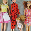 Puppen-Set von 6 – mit Kleidung & Zubehör, gemischt