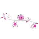 B-Ware Elobra Deckenstrahler Lampe Kinderzimmer Falter Rosa 4 Flammig Holz E14 100cm