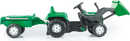 B-Ware Dolu Ranchero Trettraktor Kinderfahrzeug Traktor Anhänger Frontlader Grün 567
