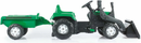B-Ware Dolu Ranchero Trettraktor Kinderfahrzeug Traktor Anhänger Frontlader Grün 567