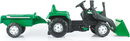 B-Ware Dolu Ranchero Trettraktor Kinderfahrzeug Traktor Anhänger Frontlader Grün 567