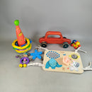 Hape Bundle Motorikbrett & Rasseln Holzspielzeug
