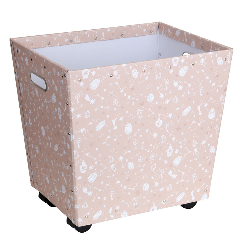 Bigso Box of Sweden Tellus Storage Box Storage with Wheels Pink Sky 