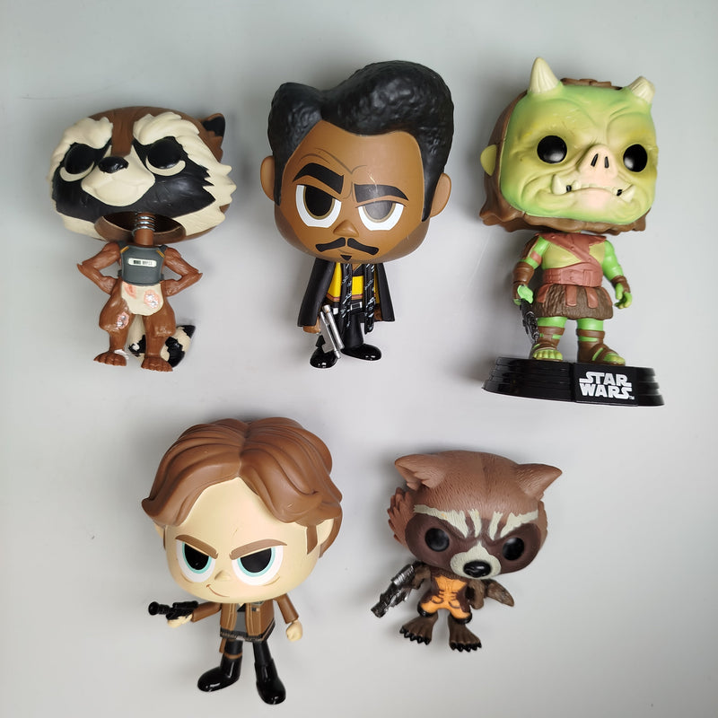 Funko Charaktere aus Star Wars und Guardians of the Galaxy(5 Stück)