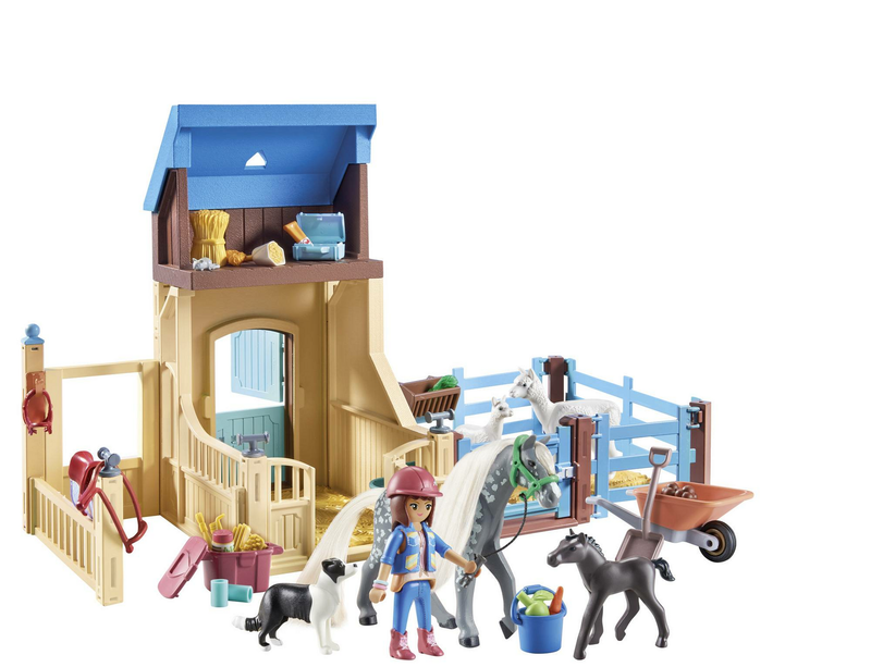 Playmobil Horses of Waterfall Amelia & Whisper mit Pferdebox Kinderspielzeuge
