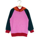 kronjuwel Kapuzenpullover aus 100% Kaschmir 86/92 pink grün Upcycling Hoodie