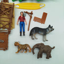 Schleich Bundle Wildtierstation 6x Tiere & Figur