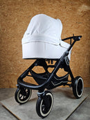 Emmaljunga - Nxt90 Flat Outdoor Kinderwagen (gestell und Babywanne) - Weiß in Gutem Zustand 1