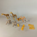 Bundle Safari Set von 10 Tierfiguren aus Kunststoff
