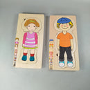 Bundle Montessori Set von 2 Holzpuzzle Figuren