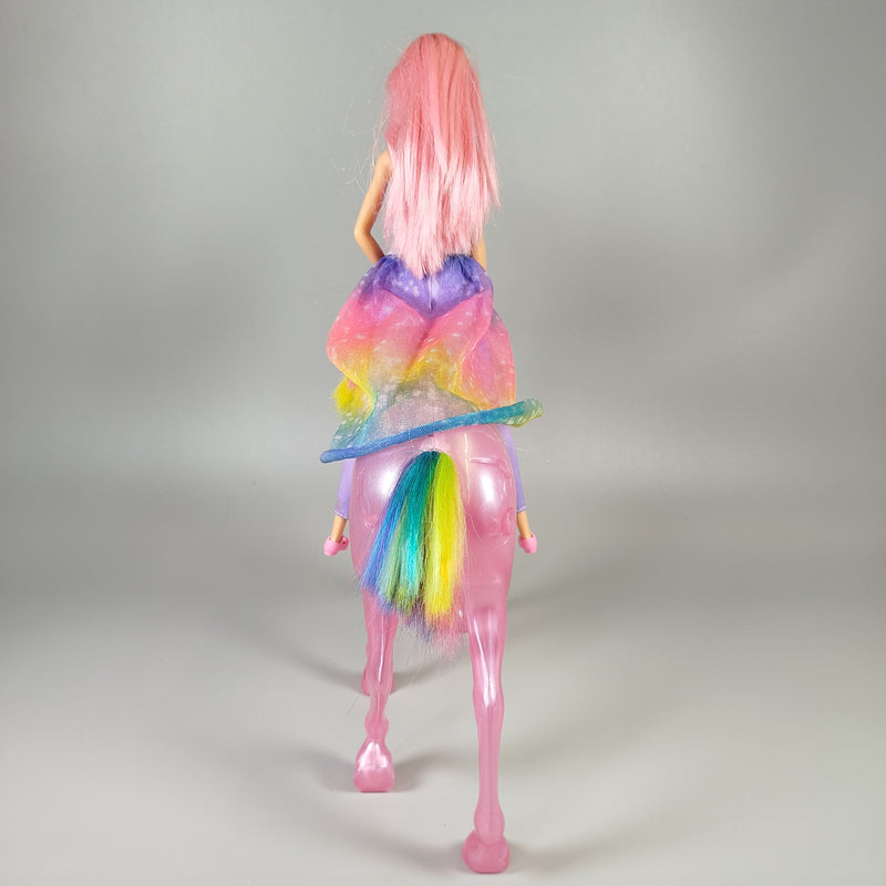 Barbie Puppe & Einhorn Regenbogenfigurenspiel
