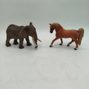 Schleich Bundle Set von 4 Elefant Zebra & Pferde, gebraucht, ab 3 Jahre 