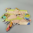 Holzpuzzle Set - Tiere & Autos - Set aus 3