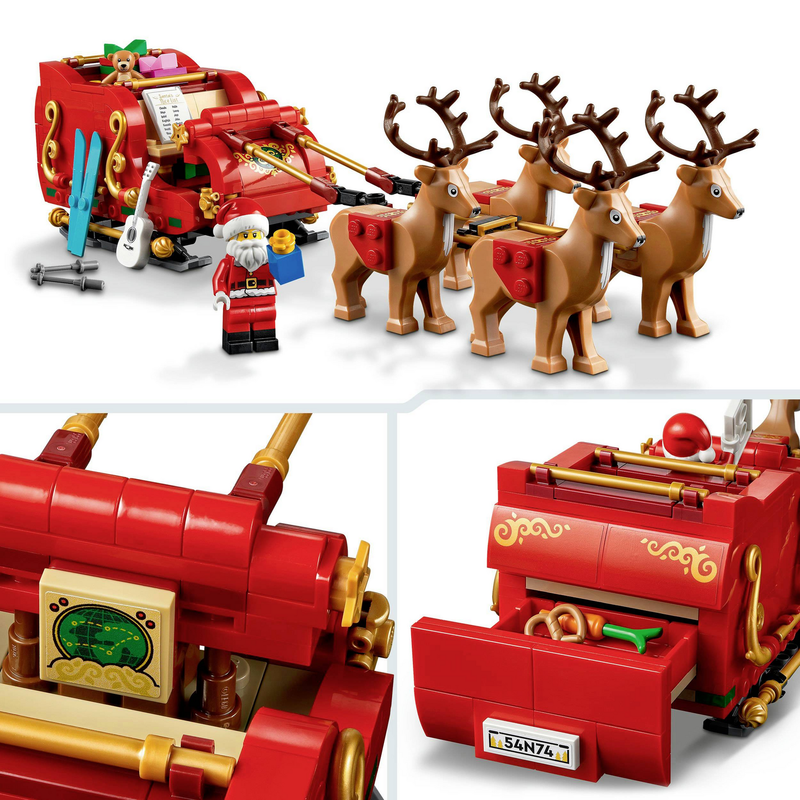 LEGO ICONS 40499 Schlitten des Weihnachtsmanns Legoset Weihnachtsset Bausteine