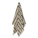 Ferm Living Badetuch Tuch Baumwolle Sand Schwarz 70 X 140 Cm Badezimmerzubehör B-Ware