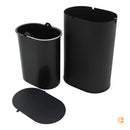 B-Ware Ferm Living Mülleimer Abfallbehälter Enkel Mülltrennung Schwarz 6 6l Inneneimer