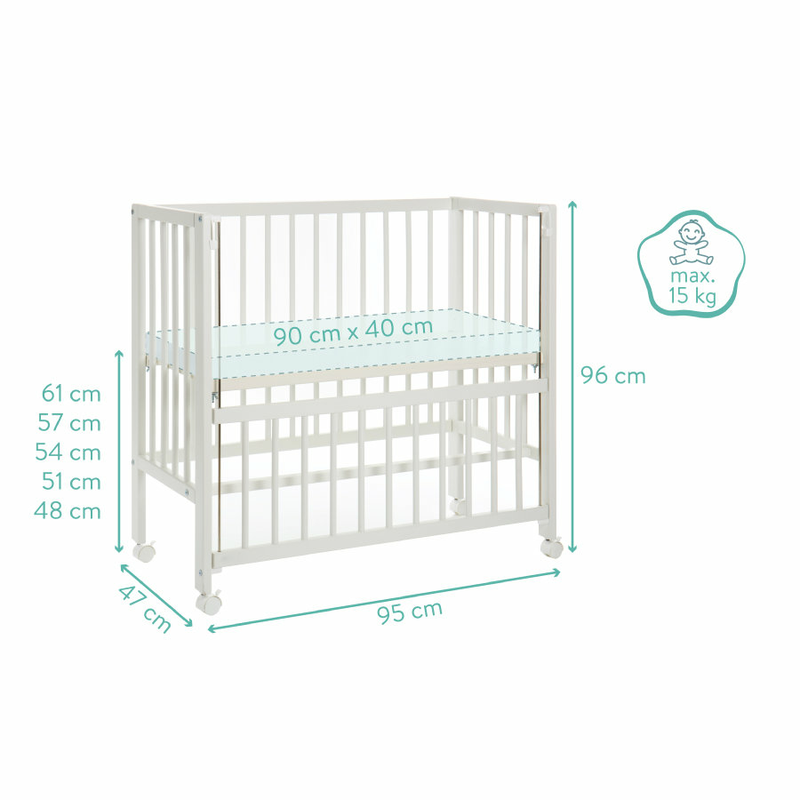 B-Ware Fillikid Beistellbett Cocon Babybett Kinderbett Beistell Bett Bett Baby Bett805