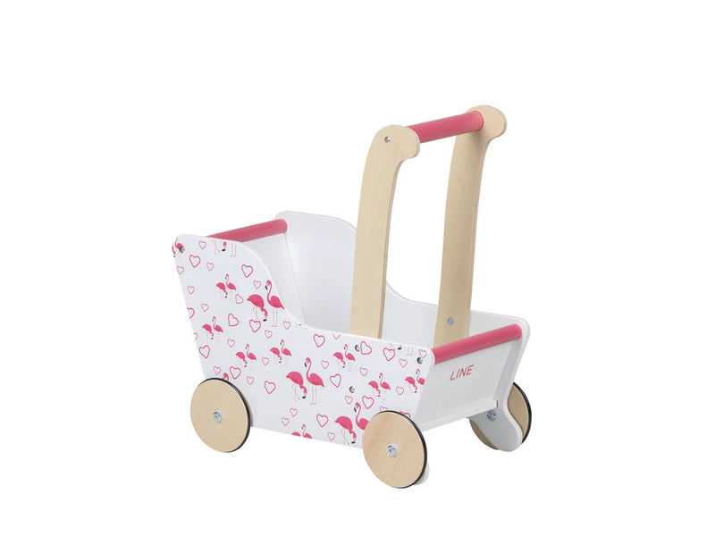 MOOVER - LINE Flamingo Doll's Pram WITHOUT Bedding &amp; Doll