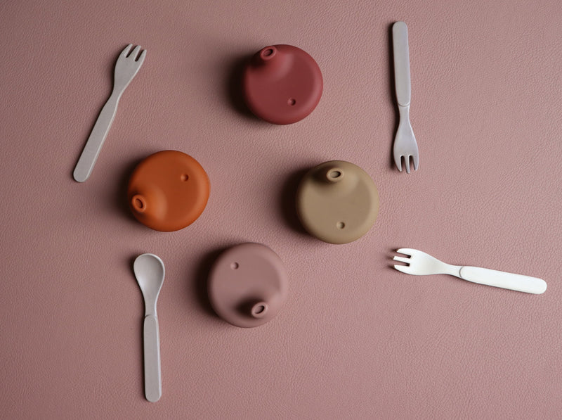 BY LILLE VILDE – TRINKLERNAUFSÄTZE "SIPPY LIDS" (TERRA & CREAM)