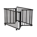 B-Ware Geuther Laufgitter Spielfläche Lucilee Buchenholz Höhenverstellbar Schwarz